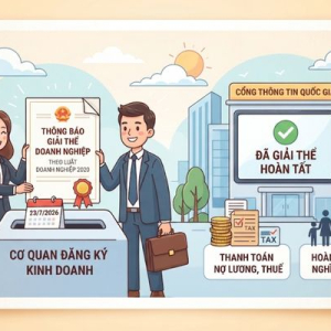 HƯỚNG DẪN CHI TIẾT THỦ TỤC GIẢI THỂ DOANH NGHIỆP TỪ NGÀY 23/7/2026
