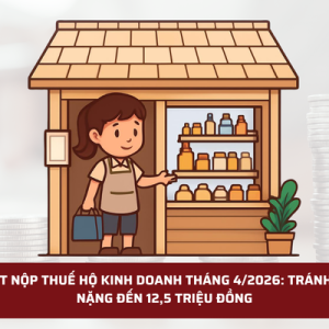 HẠN CHÓT NỘP THUẾ HỘ KINH DOANH THÁNG 4/2026: TRÁNH BỊ PHẠT NẶNG ĐẾN 12,5 TRIỆU ĐỒNG