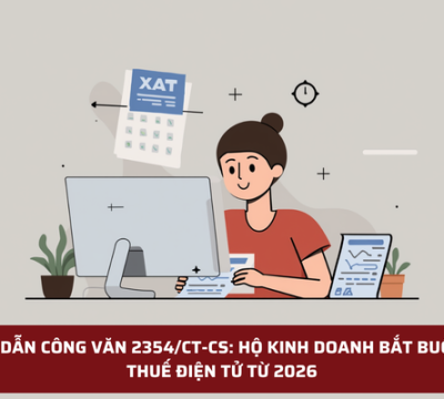 HƯỚNG DẪN CÔNG VĂN 2354/CT-CS: HỘ KINH DOANH BẮT BUỘC KHAI THUẾ ĐIỆN TỬ TỪ 2026
