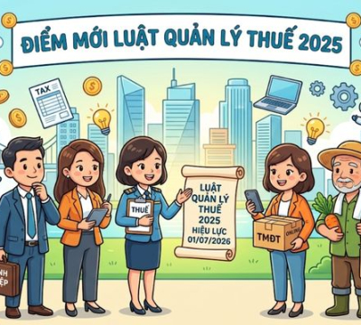 ĐIỂM MỚI LUẬT QUẢN LÝ THUẾ 2025 CÓ HIỆU LỰC TỪ 01/07/2026