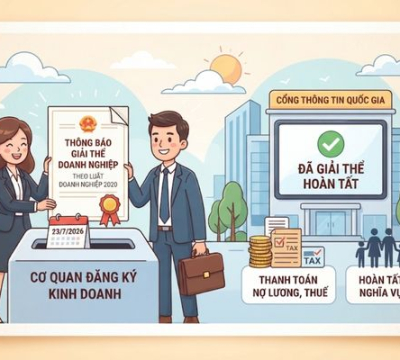 HƯỚNG DẪN CHI TIẾT THỦ TỤC GIẢI THỂ DOANH NGHIỆP TỪ NGÀY 23/7/2026