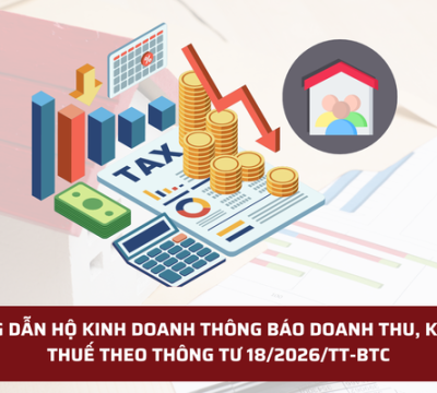 HƯỚNG DẪN HỘ KINH DOANH THÔNG BÁO DOANH THU, KÊ KHAI THUẾ THEO THÔNG TƯ 18/2026/TT-BTC