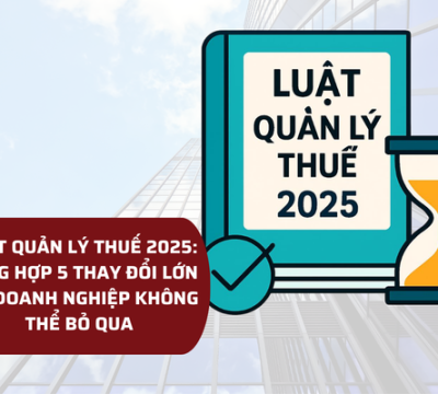 LUẬT QUẢN LÝ THUẾ 2025: TỔNG HỢP 5 THAY ĐỔI LỚN MÀ DOANH NGHIỆP KHÔNG THỂ BỎ QUA