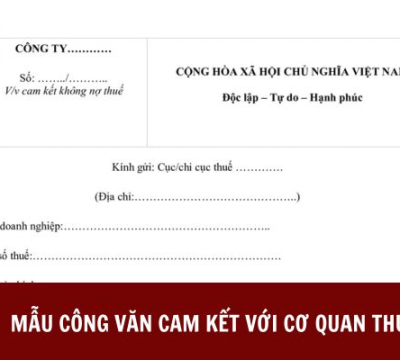 MẪU CÔNG VĂN CAM KẾT VỚI CƠ QUAN THUẾ NĂM 2024 VÀ HƯỚNG DẪN CÁCH VIẾT