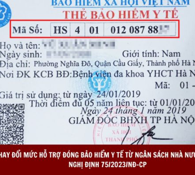THAY ĐỔI MỨC HỖ TRỢ ĐÓNG BẢO HIỂM Y TẾ TỪ NGÂN SÁCH NHÀ NƯỚC THEO NGHỊ ĐỊNH 75/2023/NĐ-CP