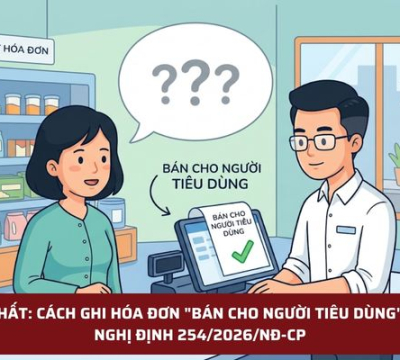 MỚI NHẤT: CÁCH GHI HÓA ĐƠN "BÁN CHO NGƯỜI TIÊU DÙNG" THEO NGHỊ ĐỊNH 254/2026/NĐ-CP