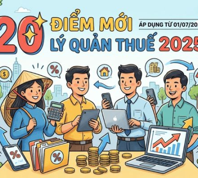 LUẬT QUẢN LÝ THUẾ 2025: 20 ĐIỂM MỚI CHO DOANH NGHIỆP VÀ HỘ KINH DOANH