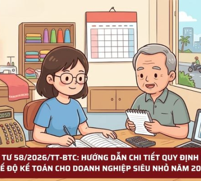 THÔNG TƯ 58/2026/TT-BTC: HƯỚNG DẪN CHI TIẾT QUY ĐỊNH MỚI VỀ CHẾ ĐỘ KẾ TOÁN CHO DOANH NGHIỆP SIÊU NHỎ NĂM 2026