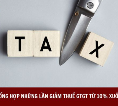 TỔNG HỢP NHỮNG LẦN GIẢM THUẾ GTGT TỪ 10% XUỐNG 8%