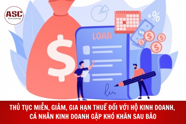 Thủ tục miễn, giảm, gia hạn thuế đối với hộ kinh doanh, cá nhân kinh doanh gặp khó khăn sau bão